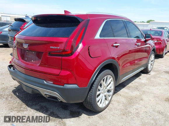 2019 Cadillac XT4 FWD Premium Luxury with VIN 1GYFZCR49KF207634, listed as a IAAI auction lot 42256021 with 67,481 mi miles and . Bid and sale history available at DreamBid. Image 4.