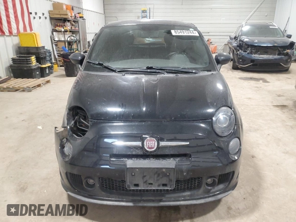 2013 FIAT 500 Turbo with VIN 3C3CFFHHXDT594361, listed as a Copart auction lot 85491244 with 49,619 mi miles and Salvage Title. Bid and sale history available at carsss.com. Image 5.