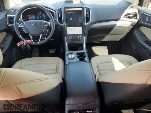 2021 Ford Edge SEL with VIN 2FMPK4J9XMBA16252, listed as a Copart auction lot 52359335 with 56,889 mi miles and Salvage Title. Bid and sale history available at carsss.com. Image 8.