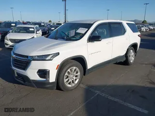 2022 Chevrolet Traverse LS with VIN 1GNERFKW4NJ104127, listed as a IAAI auction lot 41634489 with 47,538 mi miles. Bid and sale history available at carsss.com. Image 2.