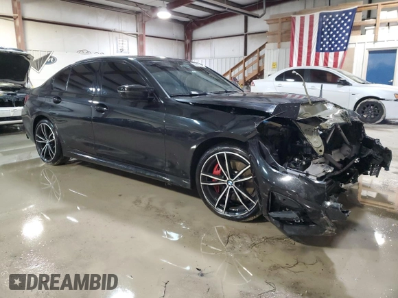 2022 BMW 3 Series M340i xDrive with VIN 3MW5U9J08N8C24995, listed as a Copart auction lot 83840124 with 0 mi miles and Salvage Title. Bid and sale history available at carsss.com. Image 4.