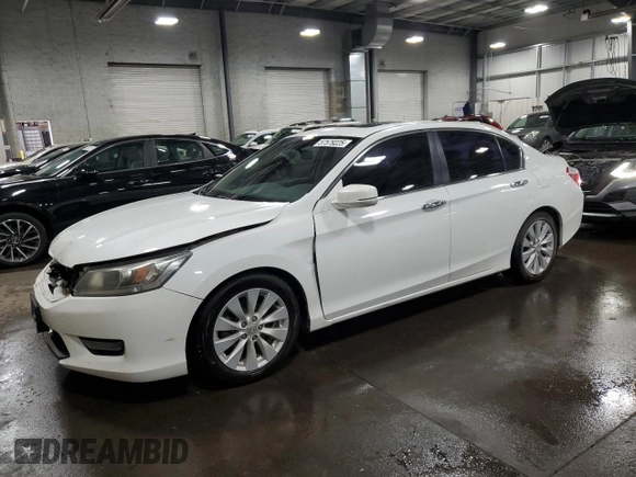 2015 Honda Accord EX-L z VIN 1HGCR2F81FA131728, wystawiony jako Copart lot #57579225 z przebiegiem 168 634 mil mil oraz Szkoda całkowita • Salvage title. Historia ofert i sprzedaży dostępna na DreamBid. Obrazek 1.