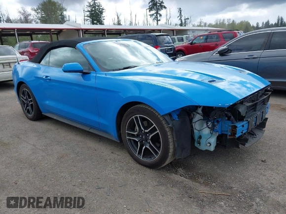 2022 Ford Mustang EcoBoost with VIN 1FATP8UH3N5124691, listed as a IAAI auction lot 42073596 with 40,612 mi miles. Bid and sale history available at carsss.com. Image 1.