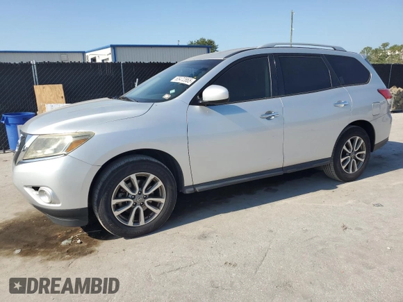 2014 Nissan Pathfinder S z VIN 5N1AR2MN4EC676061, wystawiony jako Copart lot #65472865 z przebiegiem 176 016 mil mil oraz Czysty tytuł • Clean title. Historia ofert i sprzedaży dostępna na DreamBid. Obrazek 1.