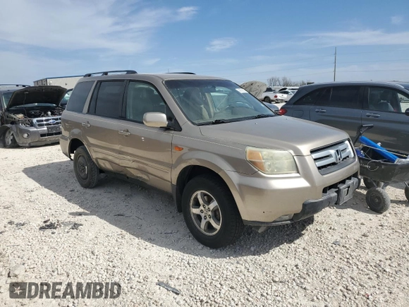 2006 Honda Pilot EX with VIN 5FNYF28406B007416, listed as a Copart auction lot 48826825 with 212,708 mi miles and Salvage Title. Bid and sale history available at DreamBid. Image 4.