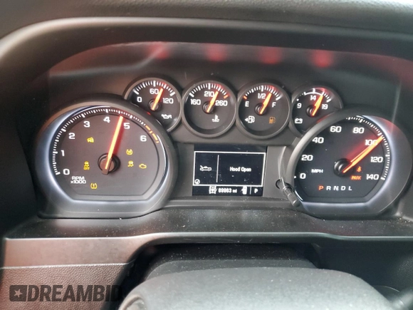 2020 Chevrolet Silverado 1500 Work Truck with VIN 3GCPYAEH0LG271443, listed as a Copart auction lot 71291924 with 89,963 mi miles and Salvage Title. Bid and sale history available at DreamBid. Image 9.