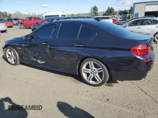 2015 BMW 5 Series 535i with VIN WBA5B1C5XFG127381, listed as a Copart auction lot 51338675 with 123,596 mi miles and Salvage Title. Bid and sale history available at carsss.com. Image 2.