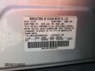 2008 Infiniti EX Journey with VIN JNKAJ09E78M302520, listed as a Copart auction lot 85667004 with Not Provided miles and Non Repairable. Bid and sale history available at DreamBid. Image 13.