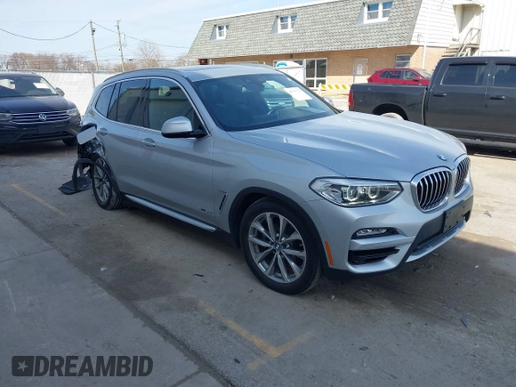 2018 BMW X3 xDrive30i with VIN 5UXTR9C51JLD61754, listed as a IAAI auction lot 41775727 with 40,778 mi miles and . Bid and sale history available at DreamBid. Image 1.