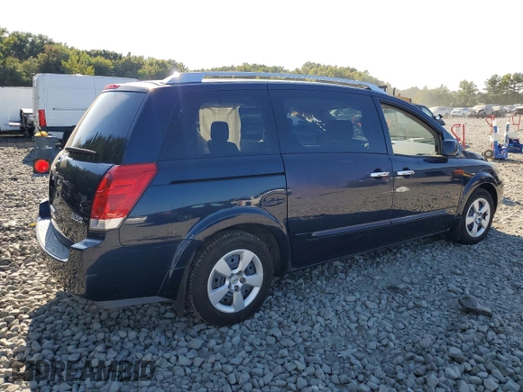 2007 Nissan Quest S with VIN 5N1BV28U87N101518, listed as a Copart auction lot 71054434 with 0 mi miles and Salvage Title. Bid and sale history available at carsss.com. Image 3.