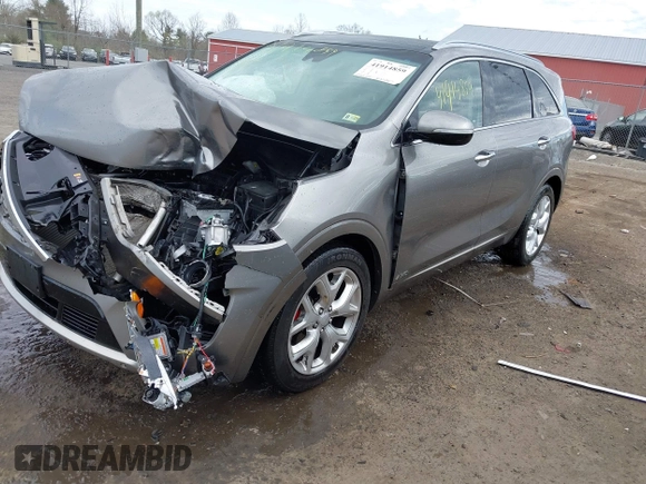 2018 Kia Sorento SX with VIN 5XYPKDA53JG424729, listed as a IAAI auction lot 41914859 with 105,522 mi miles and . Bid and sale history available at carsss.com. Image 17.