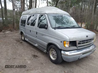 2002 Ford Econoline Cargo with VIN 1FDRE14W72HB82339, listed as a IAAI auction lot 41730429 with 214,165 mi miles and . Bid and sale history available at DreamBid. Image 1.