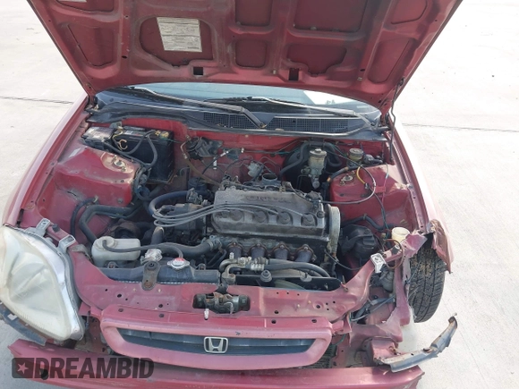 1996 Honda Civic DX with VIN 1HGEJ6125TL056431, listed as a IAAI auction lot 41770145 with 210,240 mi miles. Bid and sale history available at carsss.com. Image 10.