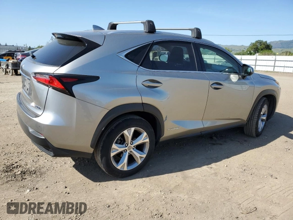 2017 Lexus NX 300h with VIN JTJBJRBZ2H2053608, listed as a Copart auction lot 53855765 with 78,060 mi miles and Salvage Title. Bid and sale history available at DreamBid. Image 3.