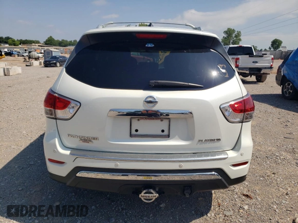 2016 Nissan Pathfinder Platinum with VIN 5N1AR2MN7GC602362, listed as a Copart auction lot 59363205 with 114,020 mi miles and Salvage title. Bid and sale history available at DreamBid. Image 6.