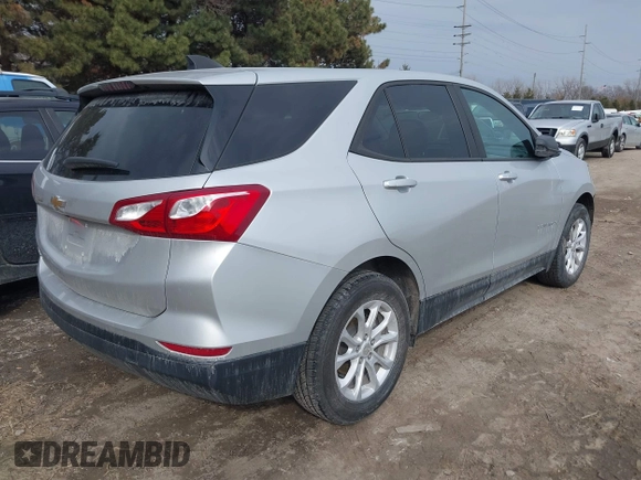 2020 Chevrolet Equinox LS with VIN 3GNAXHEV0LS616059, listed as a IAAI auction lot 41718865 with 98,842 mi miles and . Bid and sale history available at DreamBid. Image 4.