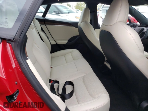 2022 Tesla Model S with VIN 5YJSA1E5XNF469508, listed as a Copart auction lot 48967223 with 6,546 mi miles and Salvage Title. Bid and sale history available at DreamBid. Image 10.