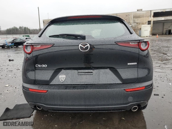 2020 Mazda CX-30 with VIN 3MVDMABL9LM125324, listed as a Copart auction lot 44102185 with 58,557 mi miles and Salvage Title. Bid and sale history available at carsss.com. Image 6.