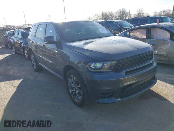 2019 Dodge Durango GT Plus with VIN 1C4RDJDG0KC645600, listed as a IAAI auction lot 41863307 with 92,415 mi miles and . Bid and sale history available at DreamBid. Image 1.