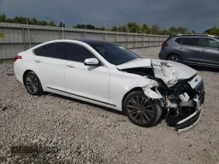 2017 Genesis G80 3.8L with VIN KMHGN4JE8HU172472, listed as a Copart auction lot 70010094 with 104,234 mi miles and Salvage Title. Bid and sale history available at carsss.com. Image 4.