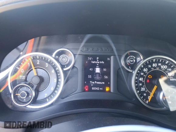 2022 Ram 2500 Tradesman with VIN 3C6UR4HJ0NG138627, listed as a Copart auction lot 47321115 with 80,042 mi miles and Salvage title. Bid and sale history available at DreamBid. Image 9.