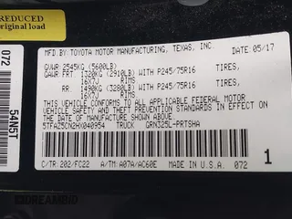 2017 Toyota Tacoma SR5 with VIN 5TFAZ5CN2HX040954, listed as a IAAI auction lot 41733137 with 97,780 mi miles and . Bid and sale history available at DreamBid. Image 9.