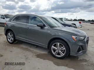2020 Audi Q3 S line Premium with VIN WA1DECF38L1076385, listed as a Copart auction lot 47289355 with 67,536 mi miles and Non repairable. Bid and sale history available at DreamBid. Image 4.