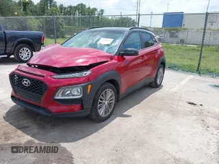 2020 Hyundai Kona SEL with VIN KM8K22AA2LU439411, listed as a IAAI auction lot 42309689 with 55,037 mi miles and . Bid and sale history available at DreamBid. Image 2.
