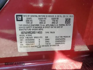 2014 GMC Sierra 1500 SLT z VIN 3GTU2VEC2EG114533, wystawiony jako Copart lot #52216695 z przebiegiem 126 737 mil mil oraz Szkoda całkowita • Salvage title. Historia ofert i sprzedaży dostępna na DreamBid. Obrazek 12.
