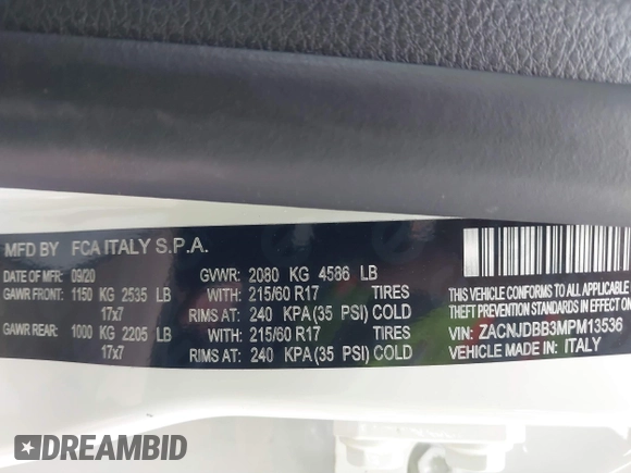 2021 Jeep Renegade Islander z VIN ZACNJDBB3MPM13536, wystawiony jako IAAI lot #41907857 z przebiegiem 28 599 mil mil oraz . Historia ofert i sprzedaży dostępna na DreamBid. Obrazek 9.