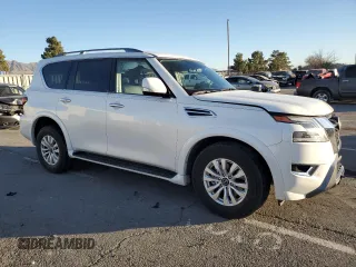 2023 Nissan Armada SV with VIN JN8AY2AC7P9182727, listed as a Copart auction lot 84974564 with 42,959 mi miles and Salvage Title. Bid and sale history available at carsss.com. Image 4.