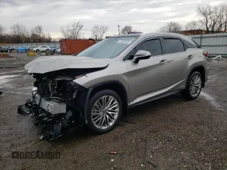 2020 Lexus RX with VIN 2T2JGMDA8LC047485, listed as a Copart auction lot 47638335 with 34,531 mi miles and Salvage Title. Bid and sale history available at carsss.com. Image 1.