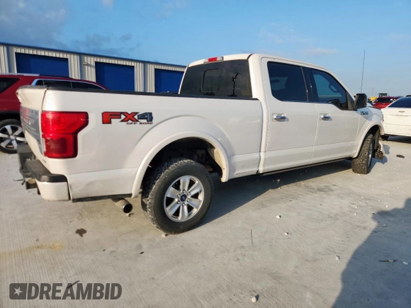 2018 Ford F-150 XL with VIN 1FTFW1EG0JFC00413, listed as a Copart auction lot 63479205 with 204,400 mi miles and Salvage title. Bid and sale history available at DreamBid. Image 3.