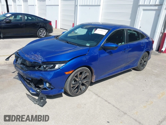 2019 Honda Civic Sport with VIN 2HGFC2F86KH525252, listed as a IAAI auction lot 41998144 with 79,417 mi miles and . Bid and sale history available at DreamBid. Image 2.