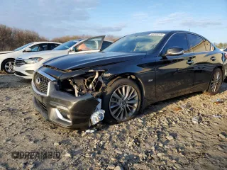 2020 Infiniti Q50 3.0t SPORT with VIN JN1EV7ARXLM252755, listed as a Copart auction lot 84309334 with 84,453 mi miles and Salvage Title. Bid and sale history available at carsss.com. Image 1.