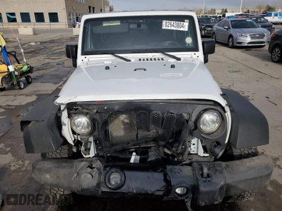 2018 Jeep Wrangler Sport S with VIN 1C4AJWAG1JL884708, listed as a Copart auction lot 82643804 with 80,002 mi miles and Salvage title. Bid and sale history available at DreamBid. Image 5.