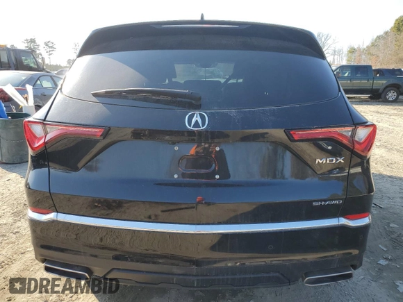 2022 Acura MDX w/Technology Package with VIN 5J8YE1H49NL037704, listed as a Copart auction lot 42837985 with 23,331 mi miles and Salvage Title. Bid and sale history available at carsss.com. Image 6.