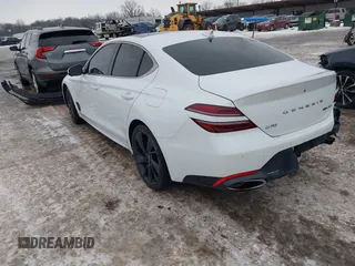 2022 Genesis G70 3.3T with VIN KMTG54TE0NU084062, listed as a IAAI auction lot 41334467 with 39,923 mi miles. Bid and sale history available at carsss.com. Image 3.