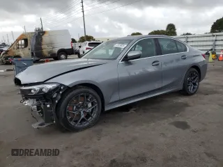 2025 BMW 3 Series 330i xDrive with VIN 3MW89CW01S8F01583, listed as a Copart auction lot 47929825 with 4,134 mi miles and Clean Title. Bid and sale history available at carsss.com. Image 1.