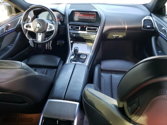 2020 BMW 8 Series 840i with VIN WBAGV4C06LCE28998, listed as a Copart auction lot 48566634 with 54,946 mi miles and Salvage Title. Bid and sale history available at carsss.com. Image 8.