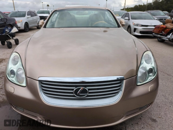 2003 Lexus SC 430 with VIN JTHFN48YX30043941, listed as a Copart auction lot 74352394 with Not Provided miles and Salvage Title. Bid and sale history available at DreamBid. Image 5.