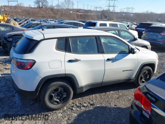 2018 Jeep Compass Sport with VIN 3C4NJCAB8JT263412, listed as a IAAI auction lot 41561089 with 94,275 mi miles. Bid and sale history available at carsss.com. Image 14.
