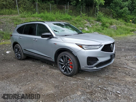 2023 Acura MDX Type S w/Advance Package with VIN 5J8YD8H84PL003381, listed as a Copart auction lot 58864114 with 27,124 mi miles and Salvage Title. Bid and sale history available at carsss.com. Image 4.