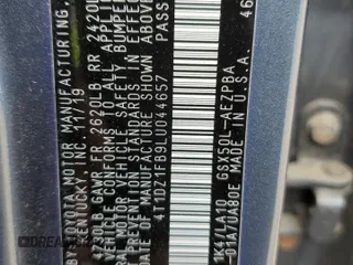 2020 Toyota Avalon Limited z VIN 4T1DZ1FB9LU044657, wystawiony jako Copart lot #59933885 z przebiegiem 74 300 mil mil oraz Szkoda całkowita • Salvage title. Historia ofert i sprzedaży dostępna na DreamBid. Obrazek 13.