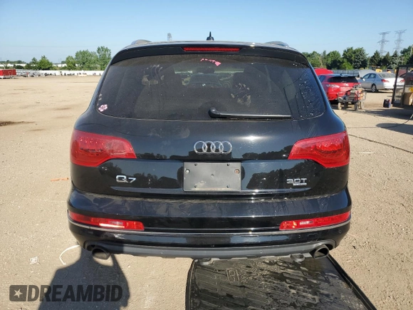 2014 Audi Q7 Premium Plus with VIN WA1LGAFE3ED002322, listed as a Copart auction lot 61565425 with 146,166 mi miles and Salvage title. Bid and sale history available at DreamBid. Image 6.