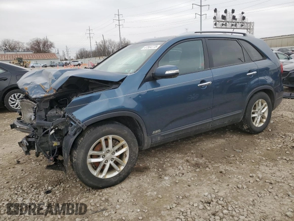 2014 Kia Sorento LX with VIN 5XYKTDA74EG427508, listed as a Copart auction lot 47564775 with 177,869 mi miles and Salvage Title. Bid and sale history available at carsss.com. Image 1.