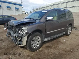 2015 Nissan Armada Platinum z VIN 5N1AA0NC6FN602610, wystawiony jako Copart lot #69121314 z przebiegiem 117 166 mil mil oraz Szkoda całkowita • Salvage title. Historia ofert i sprzedaży dostępna na DreamBid. Obrazek 1.