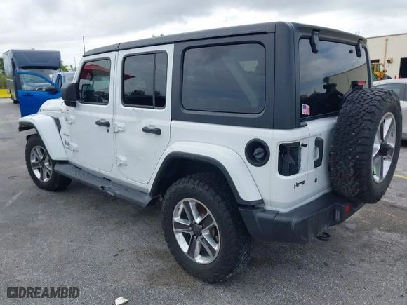 2019 Jeep Wrangler Unlimited Sahara with VIN 1C4HJXEN0KW623325, listed as a IAAI auction lot 42001189 with 1 mi miles. Bid and sale history available at carsss.com. Image 3.
