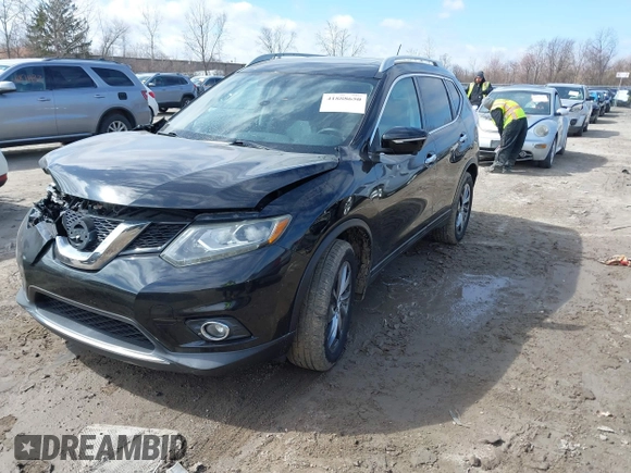 2015 Nissan Rogue SL with VIN 5N1AT2MV6FC787987, listed as a IAAI auction lot 41888650 with 140,600 mi miles. Bid and sale history available at carsss.com. Image 2.