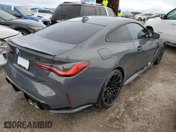2022 BMW M4 Competition xDrive with VIN WBS43AZ03NCK18031, listed as a Copart auction lot 75090034 with 18,837 mi miles and Non Repairable. Bid and sale history available at carsss.com. Image 3.
